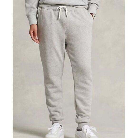 New Polo Ralph Lauren Men's Fleece Jogger Pant Polo Ralph Lauren Gray Size S - Picture 1 of 5